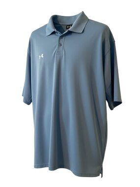 Under Armour Golf Polo Short Sleeved Men's Shirt Light Blue Size XL